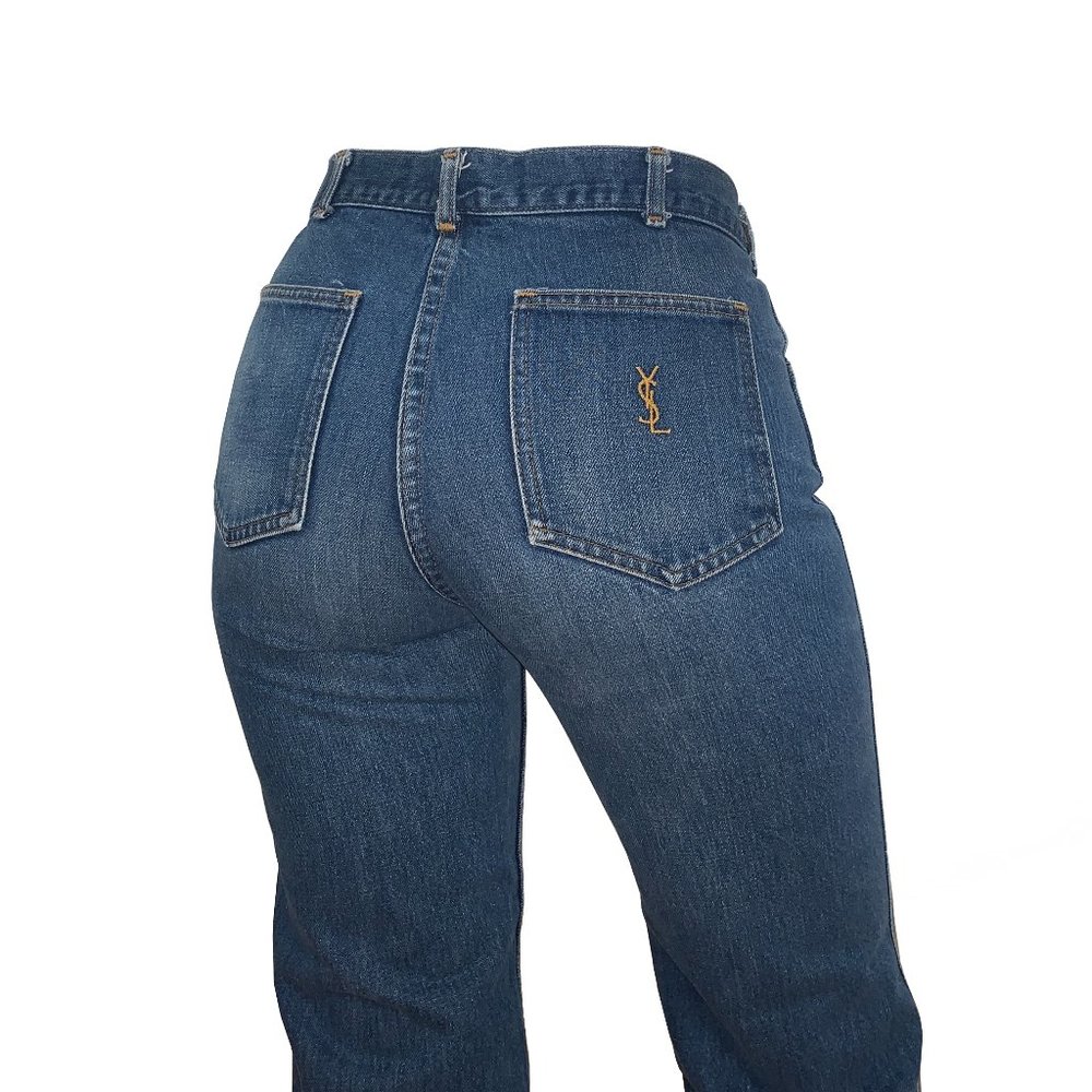 Vintage YSL Logo Jeans